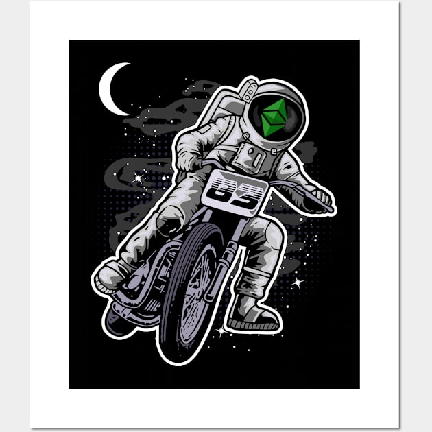 Astronaut Motorbike Ethereum Classic Crypto ETH Coin To The Moon Crypto Token Cryptocurrency Wallet Birthday Gift For Men Women Kids Wall Art by Thingking About